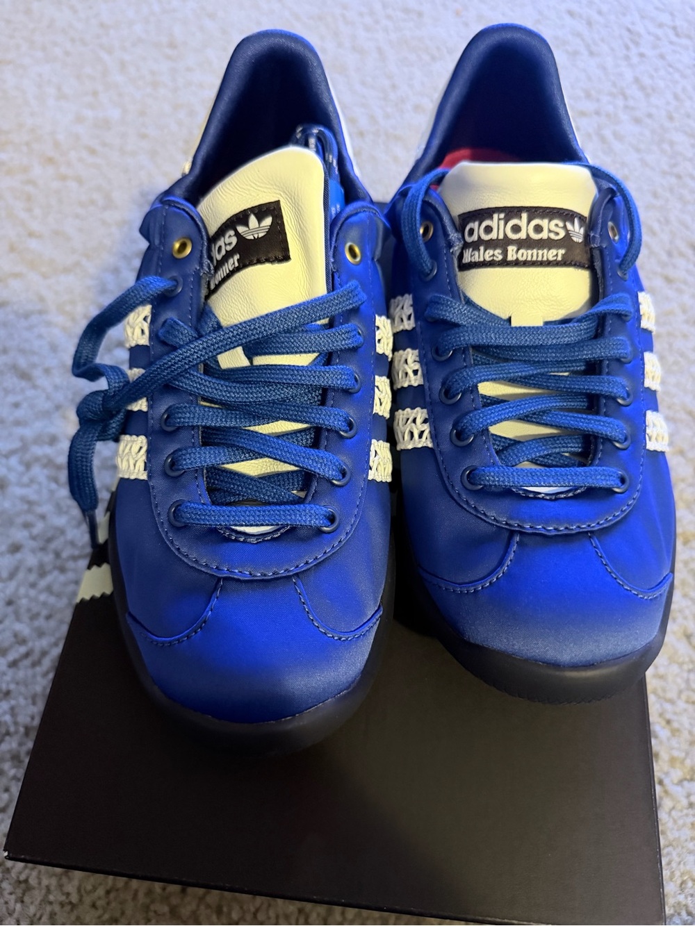 adidas Wales Bonner Men’s Blue and White Sneakers